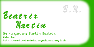 beatrix martin business card